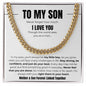 To My Son Chain Linked Necklace