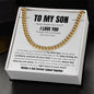To My Son Chain Linked Necklace
