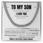 To My Son Chain Linked Necklace