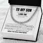 To My Son Chain Linked Necklace
