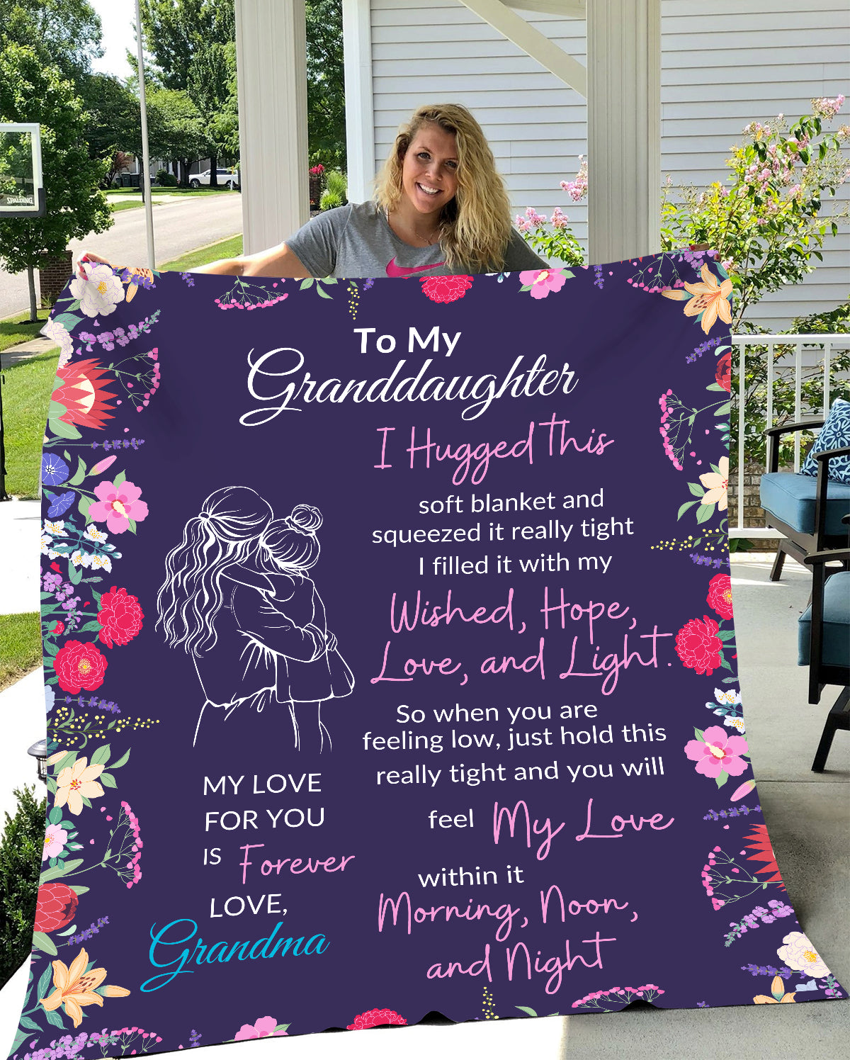 Granddaughter Sweet Words Blanket