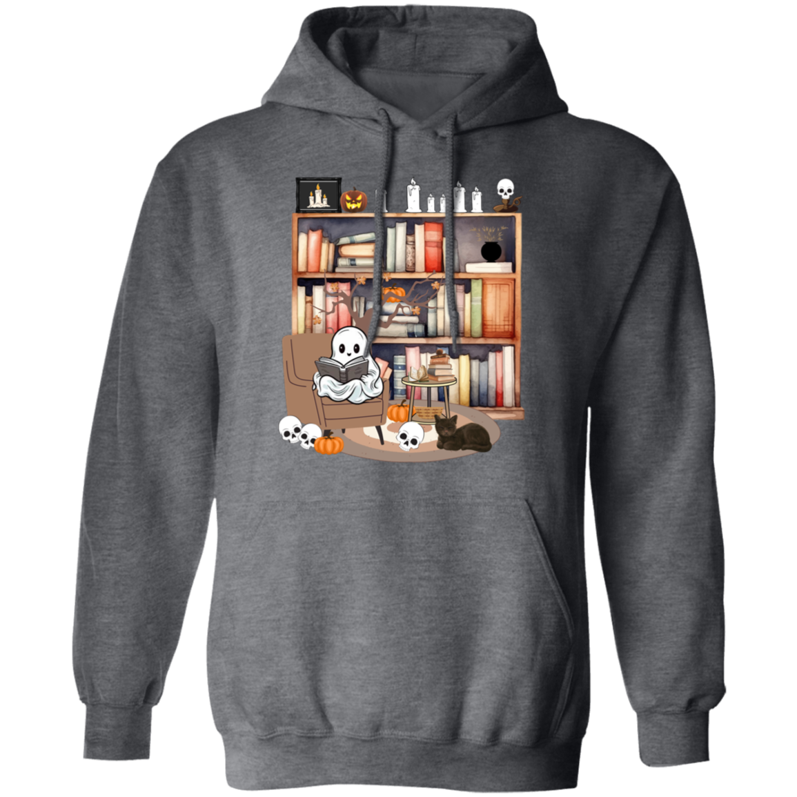 Ghost Reading Books Sweater, Bookish Halloween Sweatshirt, Halloween Teacher Gift, Librarian Halloween Hoodie, Ghost Crewneck (4) Retro Ghost Reading Books Sweatshirt