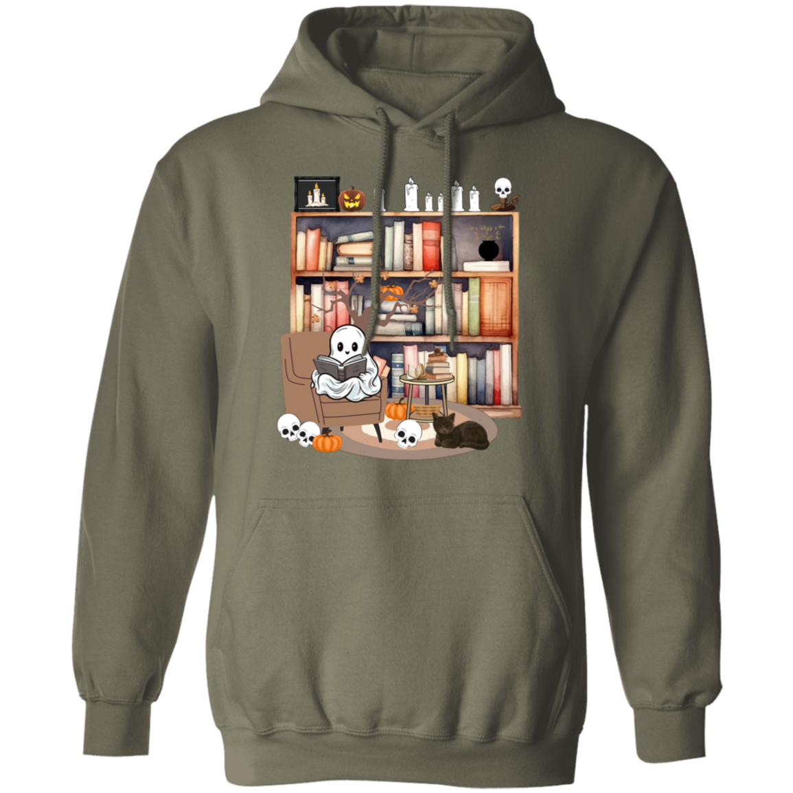 Ghost Reading Books Sweater, Bookish Halloween Sweatshirt, Halloween Teacher Gift, Librarian Halloween Hoodie, Ghost Crewneck (4) Retro Ghost Reading Books Sweatshirt