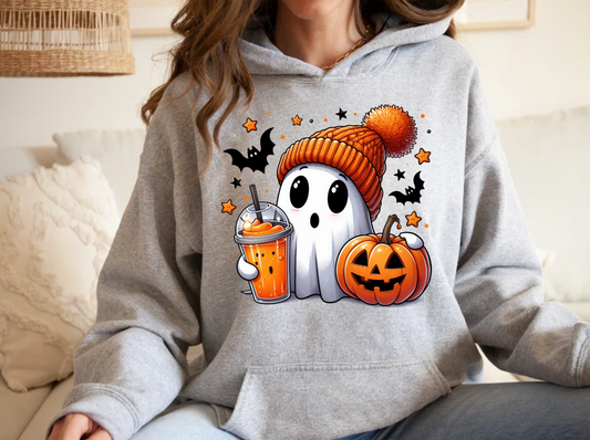 Halloween Cute Ghost Pullover Sweatshirt I Hoodie