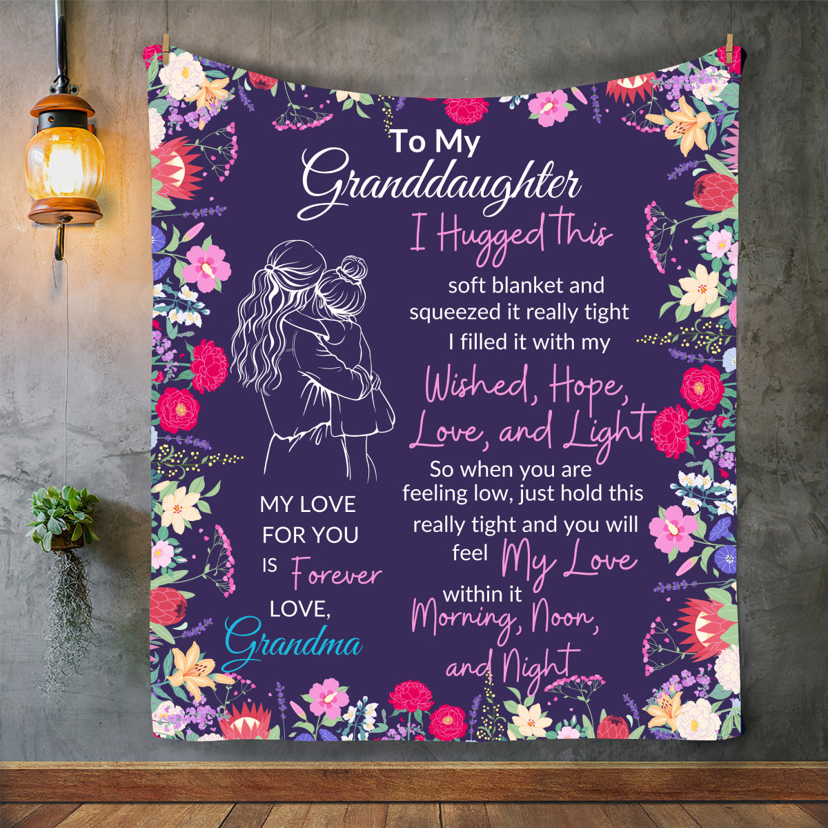 Granddaughter Sweet Words Blanket