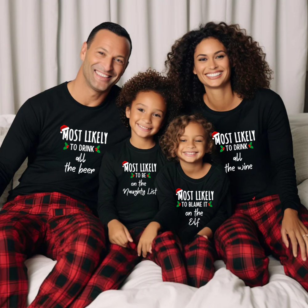 Most Likely to Family Matching Christmas Shirts