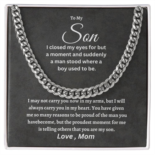 To My Son I Chain Linked Necklace