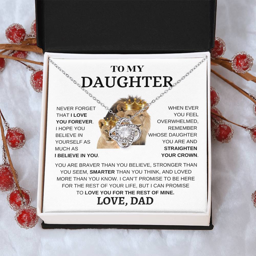 To My Daughter Love Dad I LoveKNot