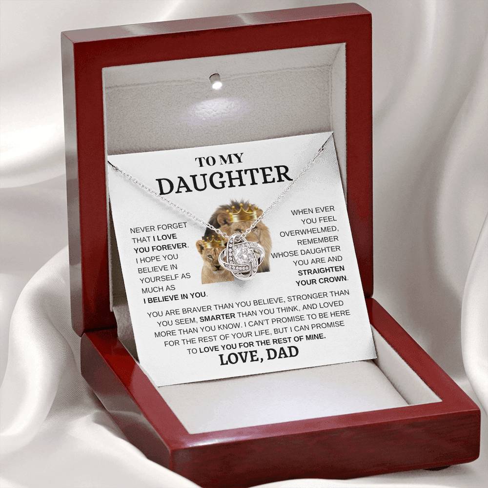 To My Daughter Love Dad I LoveKNot