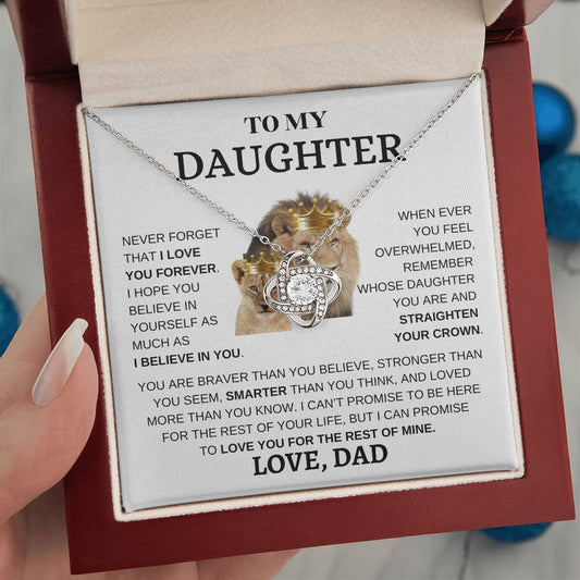 To My Daughter Love Dad I LoveKNot