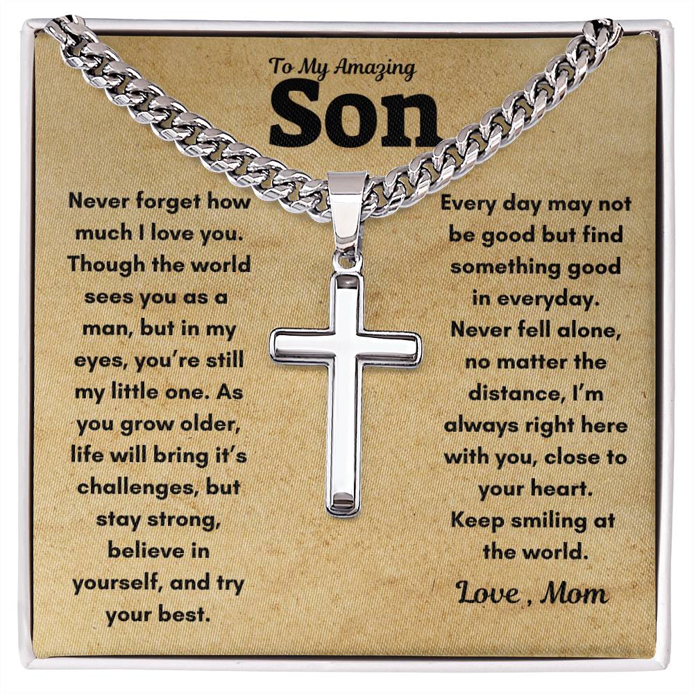 To My Amazing Son I Cuban Link Chain