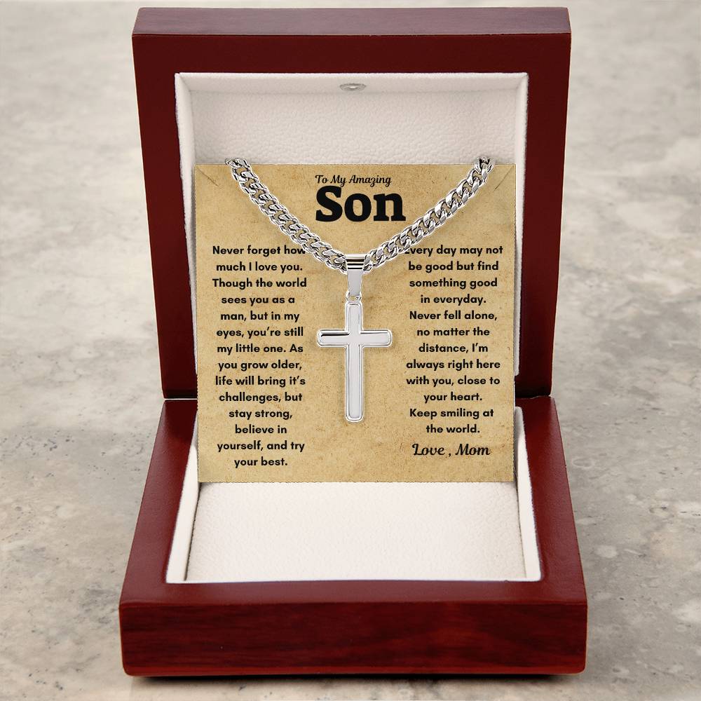 To My Amazing Son I Cuban Link Chain